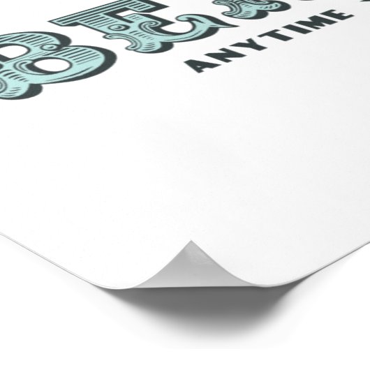 Whale Beach Bum Poster (Ecke)