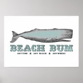 Whale Beach Bum Poster (Vorne)
