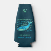 Whale beobachten Familienurlaub Personalisierte Kr Flaschenkühler (Vorderseite)