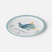 Whale Birthday | Ahoy | Kinderthema Pappteller (Schrägansicht)