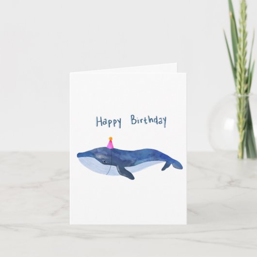 Whale Birthday Card Dankeskarte (Vorderseite)