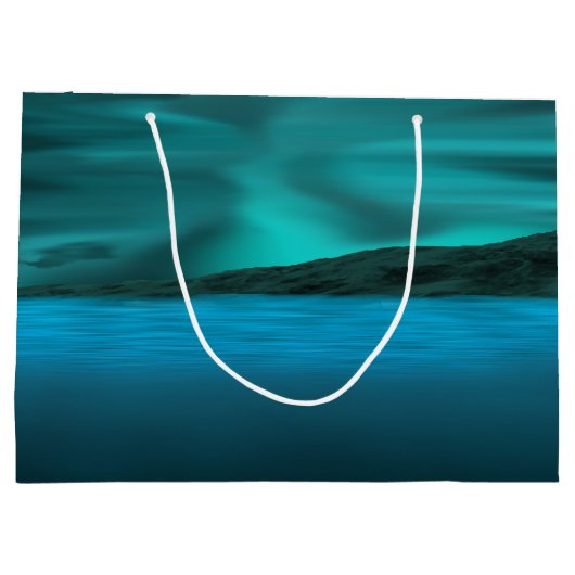 Whale Birthday Große Geschenktüte (Rückseite)