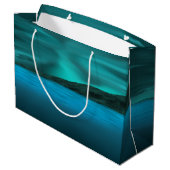 Whale Birthday Große Geschenktüte (Rückseite Schrägansicht)