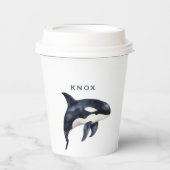 Whale Birthday Party Pappbecher (Vorderseite)