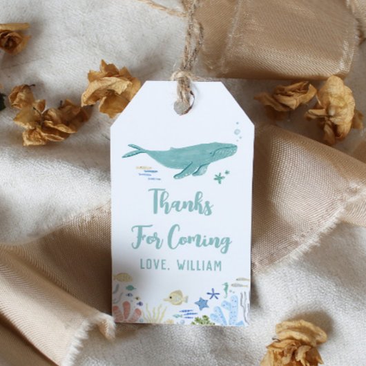 Whale Birthday Vielen Dank Geschenkanhänger