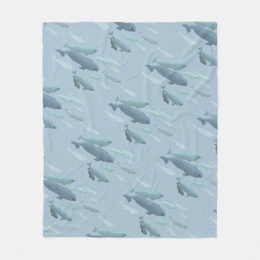 Whale Blanket Beluga Whale Art Fleece Blankets (Vorderseite)