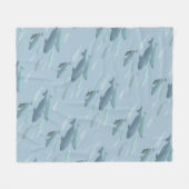 Whale Blanket Beluga Whale Art Fleece Blankets (Vorderseite (Horizontal))