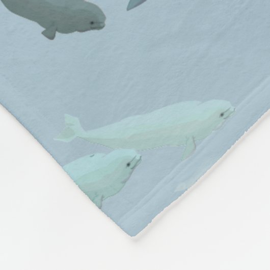 Whale Blanket Beluga Whale Art Fleece Blankets (Ecke)