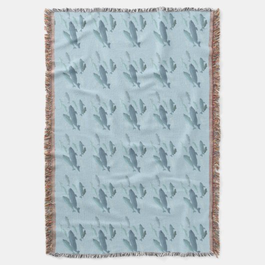 Whale Blanket Beluga Whale Art Throw Blankets Decke (Vorderseite Vertikal)
