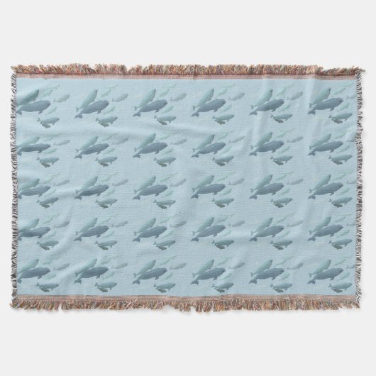 Whale Blanket Beluga Whale Art Throw Blankets Decke (Vorderseite)