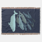 Whale Blanket Beluga Whale Art Throw Blankets Decke (Vorderseite)