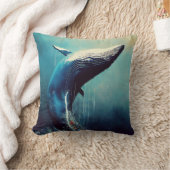 Whale Blauer Wal Tierentdeckungsabenteuer Natur Kissen (Decke)