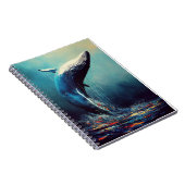 Whale Blauer Wal Tierentdeckungsabenteuer Natur Notizblock (Rechte Seite)