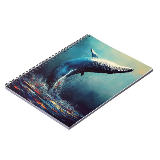 Whale Blauer Wal Tierentdeckungsabenteuer Natur Notizblock (Linke Seite)