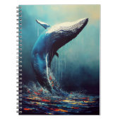 Whale Blauer Wal Tierentdeckungsabenteuer Natur Notizblock (Vorderseite)