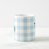 Whale Blue Karo Pattern Kaffee Tasse (Mittel)