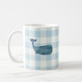 Whale Blue Karo Pattern Kaffee Tasse (Links)