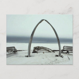 Whale Bone Rib Arc and Skin Boat Frames at Barrow Postkarte