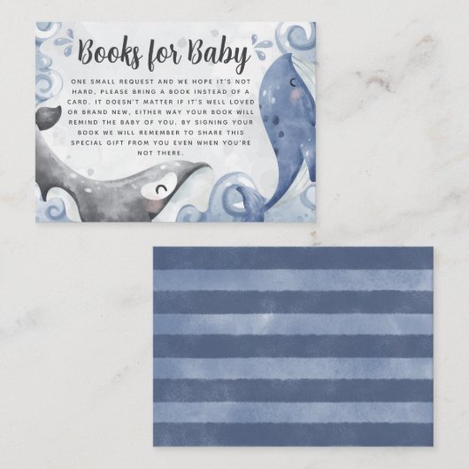 Whale Book Request for Baby Insert (Vorne/Hinten)