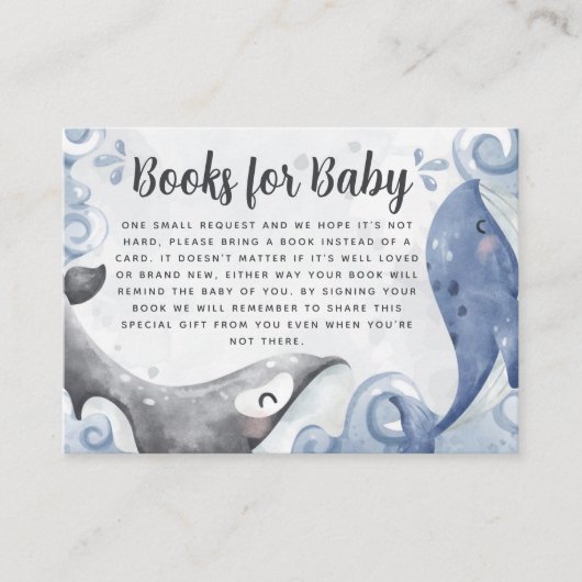 Whale Book Request for Baby Insert (Vorderseite)