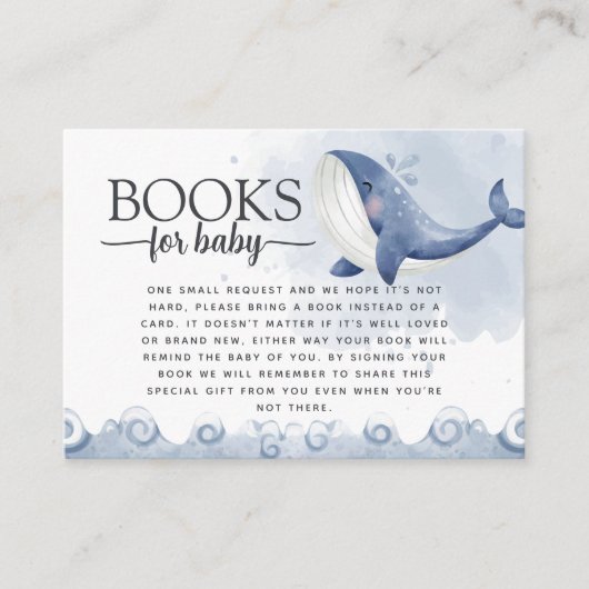 Whale Book Request for Baby Insert Card (Vorderseite)