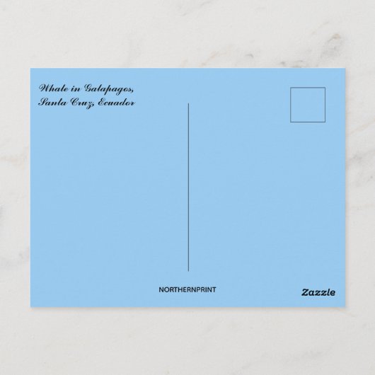 Whale Breaching in Galapagos Santa Cruz Ecuador Postkarte (Rückseite)