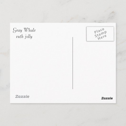 Whale Breaching in San Diego Postkarte (Rückseite)