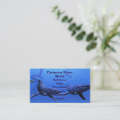 Whale Business Card Visitenkarte (Stehend Vorderseite)