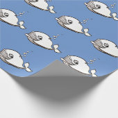 Whale Cartoon Geschenkpapier (Ecke)