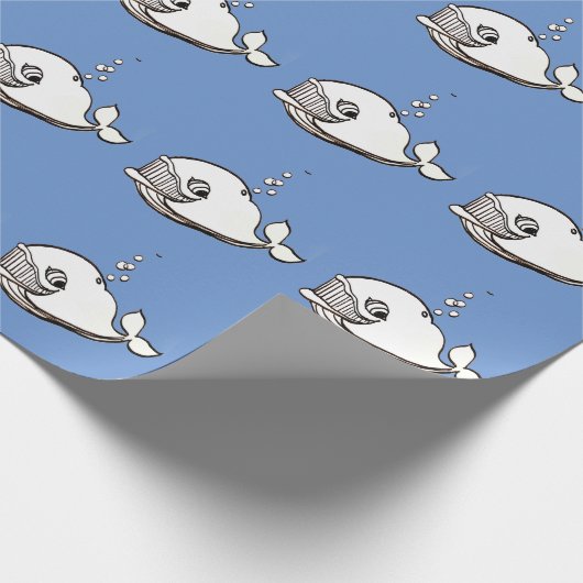 Whale Cartoon Geschenkpapier (Ecke)