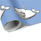 Whale Cartoon Geschenkpapier (Rolleneckpunkt)