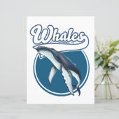 Whale-Cartoon-Logo (Stehend Vorderseite)