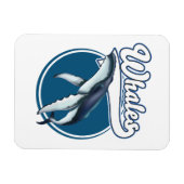 Whale-Cartoon-Logo Magnet (Horizontal)