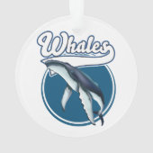 Whale-Cartoon-Logo Ornament (Rückseite)