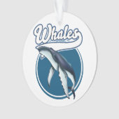 Whale-Cartoon-Logo Ornament (Vorderseite)