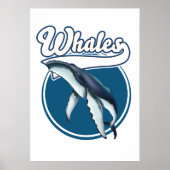 Whale-Cartoon-Logo Poster (Vorne)