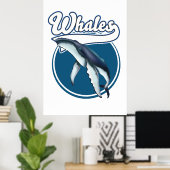 Whale-Cartoon-Logo Poster (Heimbüro)