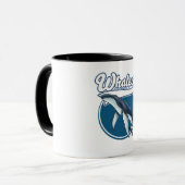 Whale-Cartoon-Logo Tasse (Vorderseite Links)