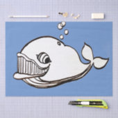 Whale Cartoon Seidenpapier (Handwerk)