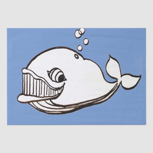 Whale Cartoon Seidenpapier (Vorderseite)