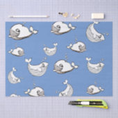 Whale Cartoon Seidenpapier (Handwerk)