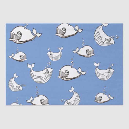 Whale Cartoon Seidenpapier (Vorderseite)