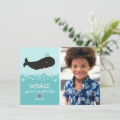 Whale Classroom Foto Valentine Feiertagskarte (Stehend Vorderseite)