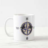 Whale Compass Rose Kaffeetasse (Links)