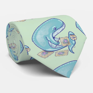 Whale Crocheting Krawatte