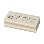 Whale | Custom Kids Name & Return Address  Gummistempel (Stempel)