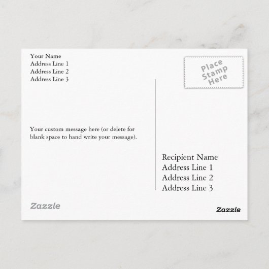 Whale Danke Postkarte (Rückseite)