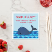 Whale, das ist eine junge Babydusche Napkins Serviette (Beispiel)