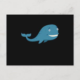 Whale Design lustige Wal Fish Sea niedlich Ozeane  Postkarte