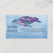 Whale Diaper Raffle Baby Dusche Begleitkarte (Vorderseite)
